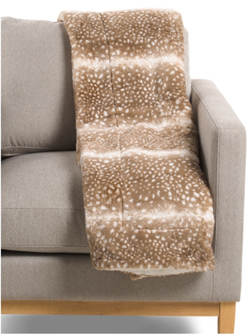 RACHEL RACHEL ROY Deer Print Sherpa Faux Fur Throw